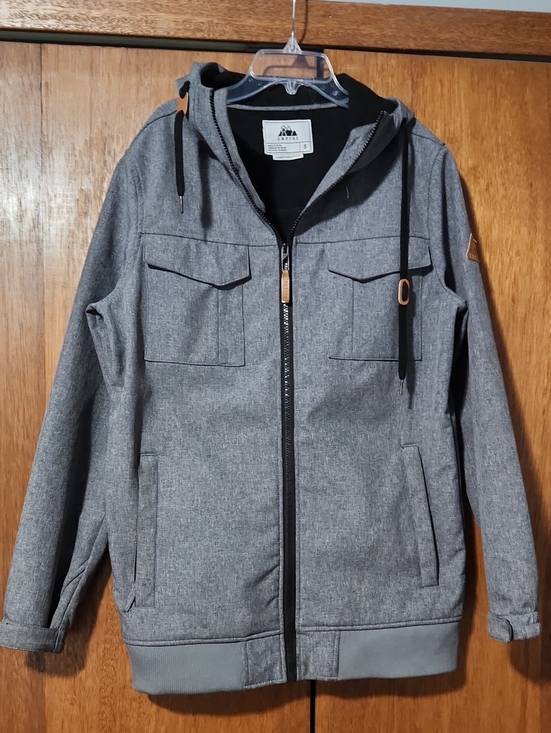 Empyre Other - Empyre Men's Heather Gray Hooded Snowboarding Jacket Size Small Like New Cond